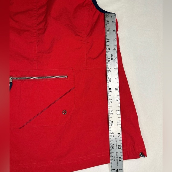 Columbia Women’s Red Hooded Vest Size Small – Outdoor Hiking Utility Zip Pockets - Picture 7 of 11
